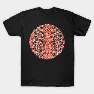 Colourful gradient unique flowers leopard stripes abstract modern 256 Pattern T-Shirt